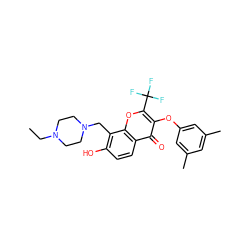 CCN1CCN(Cc2c(O)ccc3c(=O)c(Oc4cc(C)cc(C)c4)c(C(F)(F)F)oc23)CC1 ZINC000019791760