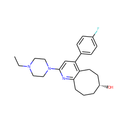 CCN1CCN(c2cc(-c3ccc(F)cc3)c3c(n2)CCC[C@@H](O)CC3)CC1 ZINC000028136784