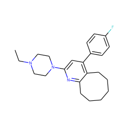 CCN1CCN(c2cc(-c3ccc(F)cc3)c3c(n2)CCCCCC3)CC1 ZINC000000597434