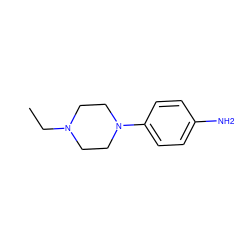 CCN1CCN(c2ccc(N)cc2)CC1 ZINC000000530859