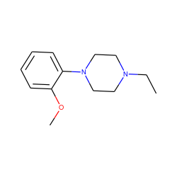 CCN1CCN(c2ccccc2OC)CC1 ZINC000013738285