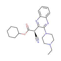 CCN1CCN(c2nc3ccccc3nc2[C@@H](C#N)C(=O)OC2CCCCC2)CC1 ZINC000004310186