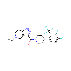 CCN1CCc2[nH]nc(C(=O)N3CCC(c4ccc(F)c(F)c4C(F)(F)F)CC3)c2C1 ZINC001772619012