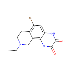 CCN1CCc2c(Br)cc3[nH]c(=O)c(=O)[nH]c3c2C1 ZINC000027207904