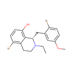 CCN1CCc2c(Br)ccc(O)c2[C@@H]1Cc1cc(OC)ccc1Br ZINC000013805176