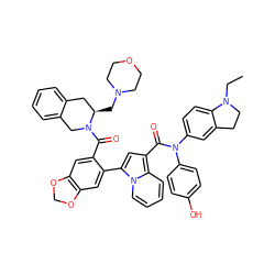 CCN1CCc2cc(N(C(=O)c3cc(-c4cc5c(cc4C(=O)N4Cc6ccccc6C[C@H]4CN4CCOCC4)OCO5)n4ccccc34)c3ccc(O)cc3)ccc21 ZINC001772603079