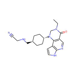 CCN1CN([C@H]2CC[C@H](CNCC#N)CC2)c2c(cnc3[nH]ccc23)C1=O ZINC001772610307