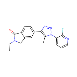 CCN1Cc2cc(-c3nnn(-c4cccnc4F)c3C)ccc2C1=O ZINC000036423020