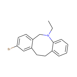 CCN1Cc2ccc(Br)cc2CCc2ccccc21 ZINC000036311175