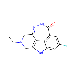 CCN1Cc2n[nH]c(=O)c3cc(F)cc4[nH]c(c2c43)C1 ZINC000146708700