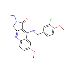 CCN1Cc2nc3ccc(OC)cc3c(NCc3ccc(OC)c(Cl)c3)c2C1=O ZINC001772602504