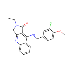 CCN1Cc2nc3ccccc3c(NCc3ccc(OC)c(Cl)c3)c2C1=O ZINC001772612715