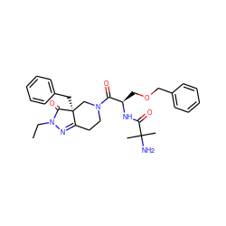 CCN1N=C2CCN(C(=O)[C@@H](COCc3ccccc3)NC(=O)C(C)(C)N)C[C@]2(Cc2ccccc2)C1=O ZINC000013687652