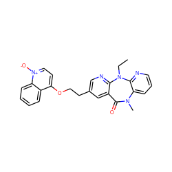 CCN1c2ncc(CCOc3cc[n+]([O-])c4ccccc34)cc2C(=O)N(C)c2cccnc21 ZINC000000593585