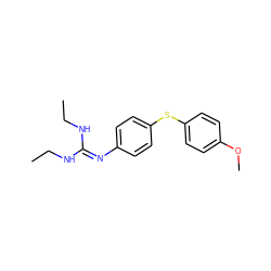 CCNC(=Nc1ccc(Sc2ccc(OC)cc2)cc1)NCC ZINC000026001252