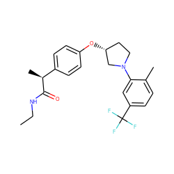 CCNC(=O)[C@@H](C)c1ccc(O[C@@H]2CCN(c3cc(C(F)(F)F)ccc3C)C2)cc1 ZINC000221045040