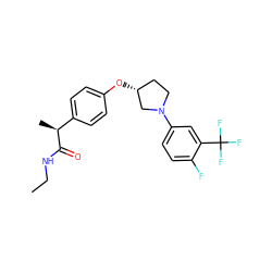 CCNC(=O)[C@@H](C)c1ccc(O[C@@H]2CCN(c3ccc(F)c(C(F)(F)F)c3)C2)cc1 ZINC001772647907