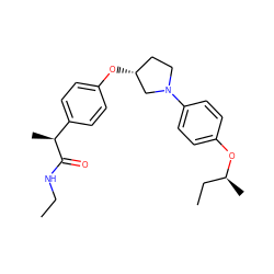 CCNC(=O)[C@@H](C)c1ccc(O[C@@H]2CCN(c3ccc(O[C@@H](C)CC)cc3)C2)cc1 ZINC001772582085