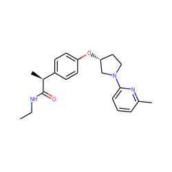 CCNC(=O)[C@@H](C)c1ccc(O[C@@H]2CCN(c3cccc(C)n3)C2)cc1 ZINC001772574271