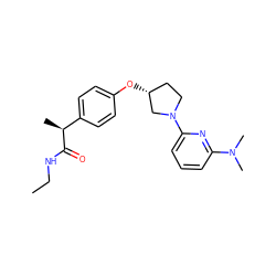 CCNC(=O)[C@@H](C)c1ccc(O[C@@H]2CCN(c3cccc(N(C)C)n3)C2)cc1 ZINC001772607293