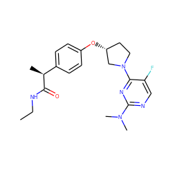 CCNC(=O)[C@@H](C)c1ccc(O[C@@H]2CCN(c3nc(N(C)C)ncc3F)C2)cc1 ZINC000221035118