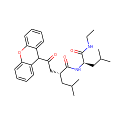 CCNC(=O)[C@@H](CC(C)C)NC(=O)[C@@H](CC(=O)C1c2ccccc2Oc2ccccc21)CC(C)C ZINC000029343423