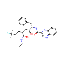 CCNC(=O)[C@@H](CCC(C)(C)F)C[C@H](O)[C@H](Cc1ccccc1)NC(=O)c1cnc2ccccc2n1 ZINC000026278071
