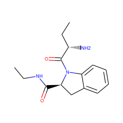 CCNC(=O)[C@@H]1Cc2ccccc2N1C(=O)[C@@H](N)CC ZINC000013675990