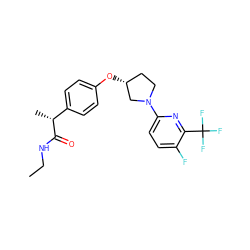 CCNC(=O)[C@H](C)c1ccc(O[C@@H]2CCN(c3ccc(F)c(C(F)(F)F)n3)C2)cc1 ZINC001772653640