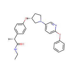 CCNC(=O)[C@H](C)c1ccc(O[C@@H]2CCN(c3ccc(Oc4ccccc4)nc3)C2)cc1 ZINC001772653533