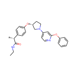 CCNC(=O)[C@H](C)c1ccc(O[C@@H]2CCN(c3ccnc(Oc4ccccc4)c3)C2)cc1 ZINC001772577112