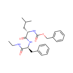 CCNC(=O)[C@H](Cc1ccccc1)NC(=O)[C@H](CC(C)C)NC(=O)OCc1ccccc1 ZINC000026737159