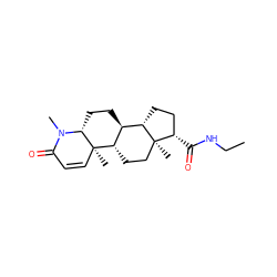 CCNC(=O)[C@H]1CC[C@H]2[C@@H]3CC[C@H]4N(C)C(=O)C=C[C@]4(C)[C@H]3CC[C@]12C ZINC000045318523