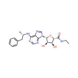 CCNC(=O)[C@H]1O[C@@H](n2cnc3c(N[C@@H](C)Cc4ccccc4)ncnc32)[C@H](O)[C@@H]1O ZINC000048998815