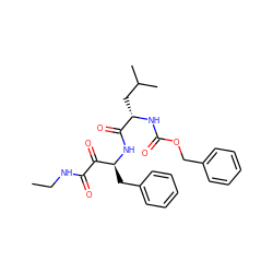 CCNC(=O)C(=O)[C@H](Cc1ccccc1)NC(=O)[C@H](CC(C)C)NC(=O)OCc1ccccc1 ZINC000013738430