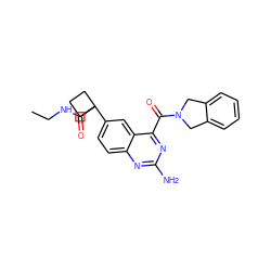 CCNC(=O)C1(c2ccc3nc(N)nc(C(=O)N4Cc5ccccc5C4)c3c2)CCC1 ZINC000117046113