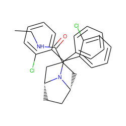 CCNC(=O)C1(c2ccccc2)C[C@@H]2CC[C@H](C1)N2C(c1ccccc1Cl)c1ccccc1Cl ZINC000040395472