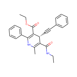 CCNC(=O)C1=C(C)NC(c2ccccc2)=C(C(=O)OCC)[C@@H]1C#Cc1ccccc1 ZINC000026577661