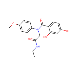 CCNC(=O)CN(C(=O)c1ccc(O)cc1O)c1ccc(OC)cc1 ZINC000584905476