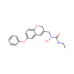 CCNC(=O)N(O)CC1=Cc2cc(Oc3ccccc3)ccc2OC1 ZINC000013833871