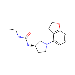 CCNC(=O)N[C@@H]1CCN(c2cccc3c2CCO3)C1 ZINC000000026638