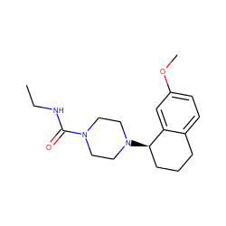 CCNC(=O)N1CCN([C@@H]2CCCc3ccc(OC)cc32)CC1 ZINC000013488644
