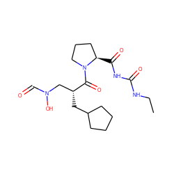 CCNC(=O)NC(=O)[C@@H]1CCCN1C(=O)[C@H](CC1CCCC1)CN(O)C=O ZINC000034874568