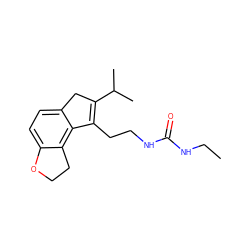 CCNC(=O)NCCC1=C(C(C)C)Cc2ccc3c(c21)CCO3 ZINC000071319395