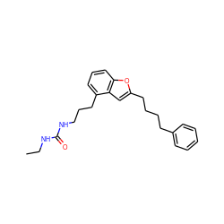 CCNC(=O)NCCCc1cccc2oc(CCCCc3ccccc3)cc12 ZINC000028384754