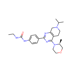 CCNC(=O)Nc1ccc(-c2nc3c(c(N4CCOC[C@@H]4C)n2)CCN(C(C)C)C3)cc1 ZINC000095589090