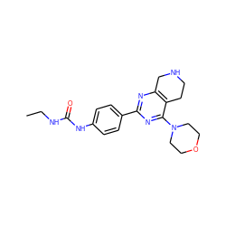 CCNC(=O)Nc1ccc(-c2nc3c(c(N4CCOCC4)n2)CCNC3)cc1 ZINC000095579916