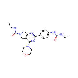 CCNC(=O)Nc1ccc(-c2nc3c(c(N4CCOCC4)n2)CN(C(=O)NCC)C3)cc1 ZINC000095575740