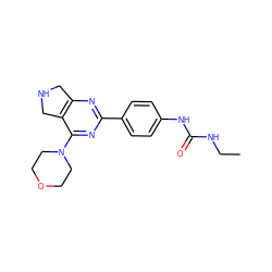 CCNC(=O)Nc1ccc(-c2nc3c(c(N4CCOCC4)n2)CNC3)cc1 ZINC000095575146