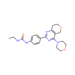 CCNC(=O)Nc1ccc(-c2nc3c(c(N4CCOCC4)n2)COCC3)cc1 ZINC000071297056